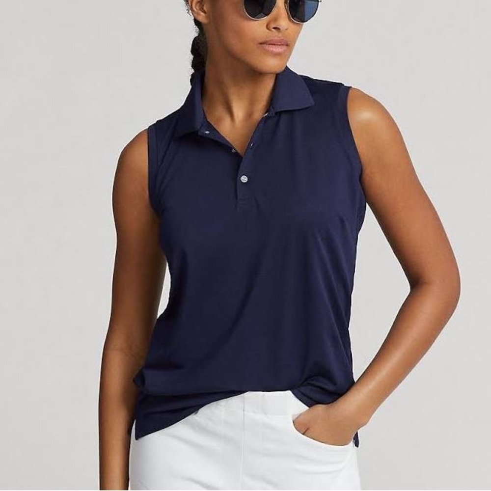 Vintage Tommy Hilfiger Golf Navy Sleeveless Polo Top